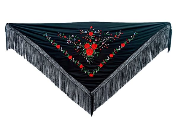 MANTON NEGRO FLOR VARIADA B
